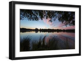 A Beautiful Sunset over Pen Ponds in Richmond Park-Alex Saberi-Framed Photographic Print