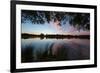 A Beautiful Sunset over Pen Ponds in Richmond Park-Alex Saberi-Framed Photographic Print