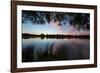 A Beautiful Sunset over Pen Ponds in Richmond Park-Alex Saberi-Framed Photographic Print