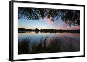 A Beautiful Sunset over Pen Ponds in Richmond Park-Alex Saberi-Framed Photographic Print