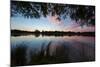 A Beautiful Sunset over Pen Ponds in Richmond Park-Alex Saberi-Mounted Photographic Print