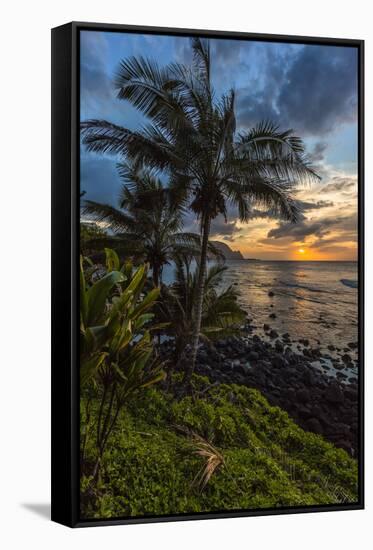 A Beautiful Sunset Princeville, Hi-Andrew Shoemaker-Framed Stretched Canvas