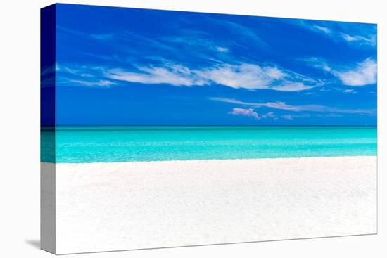 A Beautiful Tropical Beach in Cuba-Kamira-Stretched Canvas