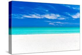 A Beautiful Tropical Beach in Cuba-Kamira-Stretched Canvas