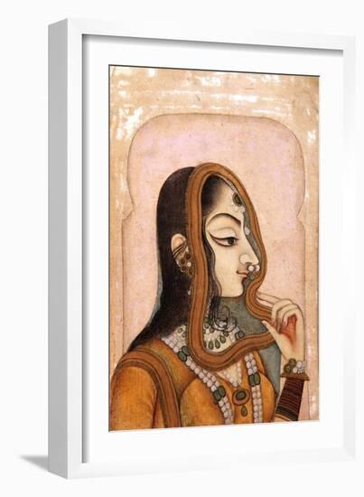 A Beautiful Woman, Framed by an Arch, C.1800-null-Framed Giclee Print