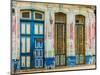 A beautifully aged colourful building in Havana, Cuba-Chris Mouyiaris-Mounted Photographic Print