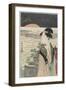 A Beauty Looking at the First Sunrise, 1793-1796-Choki Eishusai-Framed Giclee Print