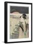 A Beauty Looking at the First Sunrise, 1793-1796-Choki Eishusai-Framed Giclee Print