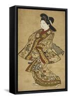 A Beauty Walking, 17th Century-Sigimura Jihei-Framed Stretched Canvas