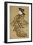 A Beauty Walking, 17th Century-Sigimura Jihei-Framed Giclee Print