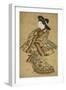 A Beauty Walking, 17th Century-Sigimura Jihei-Framed Giclee Print