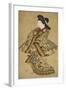 A Beauty Walking, 17th Century-Sigimura Jihei-Framed Giclee Print