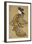 A Beauty Walking, 17th Century-Sigimura Jihei-Framed Giclee Print