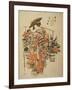 A Beauty Wearing Festival Garb with Two Buckets of Flowers Suspended from a Yoke-Okumura Masanobu-Framed Giclee Print