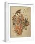 A Beauty Wearing Festival Garb with Two Buckets of Flowers Suspended from a Yoke-Okumura Masanobu-Framed Giclee Print