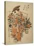 A Beauty Wearing Festival Garb with Two Buckets of Flowers Suspended from a Yoke-Okumura Masanobu-Stretched Canvas