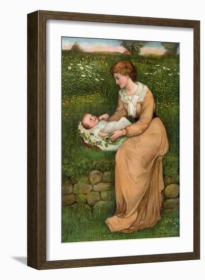 A Bed of Daisies, 1905-Alphage Brewer-Framed Giclee Print