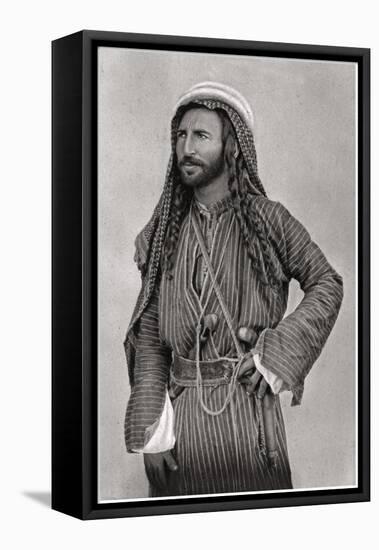 A Bedouin of the Desert, Iraq, 1925-A Kerim-Framed Stretched Canvas