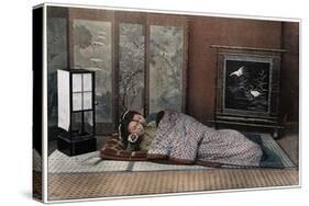 A Bedroom in Japan, C1890-Charles Gillot-Stretched Canvas