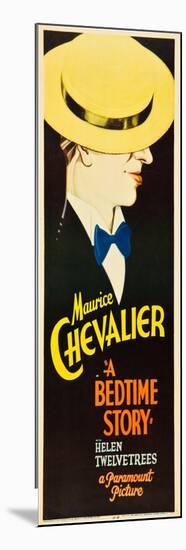 A Bedtime Story, Maurice Chevalier on U.S. insert poster, 1933-null-Mounted Premium Giclee Print