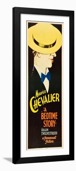 A Bedtime Story, Maurice Chevalier on U.S. insert poster, 1933-null-Framed Art Print