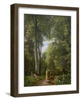 A Beech Wood in May near Iselingen Manor, Zealand, 1857-Peter Christian Skovgaard-Framed Giclee Print