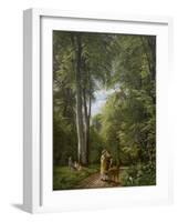 A Beech Wood in May near Iselingen Manor, Zealand, 1857-Peter Christian Skovgaard-Framed Giclee Print