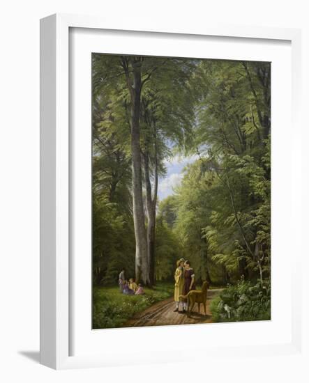 A Beech Wood in May near Iselingen Manor, Zealand, 1857-Peter Christian Skovgaard-Framed Giclee Print