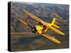 A Beechcraft D-17 Staggerwing in Flight-Stocktrek Images-Stretched Canvas