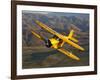 A Beechcraft D-17 Staggerwing in Flight-Stocktrek Images-Framed Photographic Print