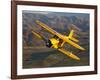 A Beechcraft D-17 Staggerwing in Flight-Stocktrek Images-Framed Photographic Print