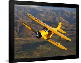 A Beechcraft D-17 Staggerwing in Flight-Stocktrek Images-Framed Photographic Print