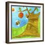 A Beehive Hanging from a Tree-null-Framed Premium Giclee Print