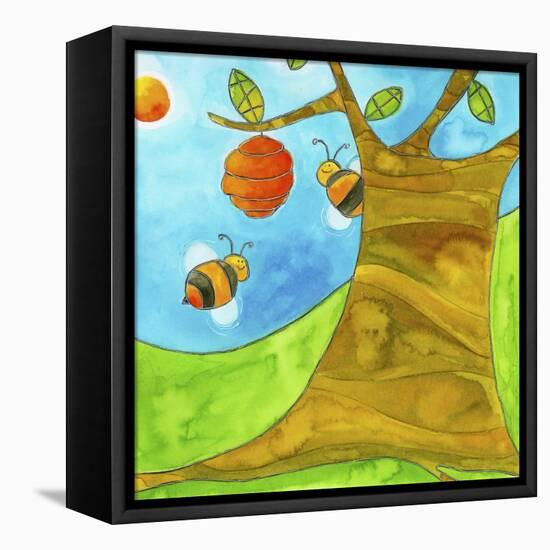 A Beehive Hanging from a Tree-null-Framed Stretched Canvas