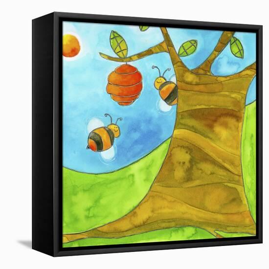 A Beehive Hanging from a Tree-null-Framed Stretched Canvas