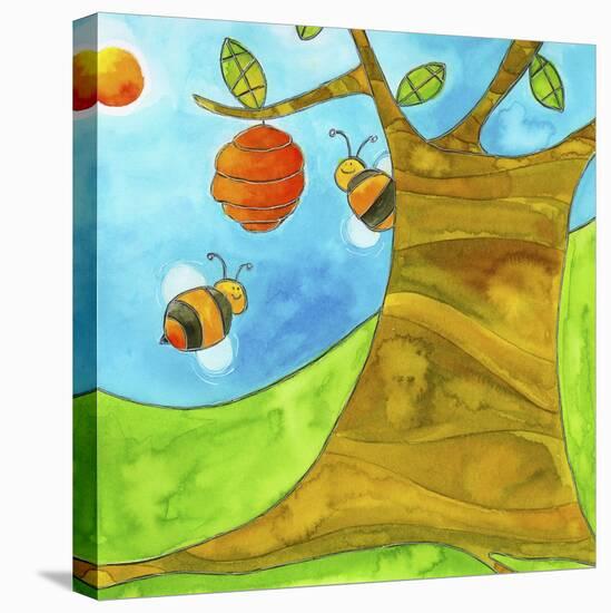 A Beehive Hanging from a Tree-null-Stretched Canvas