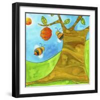 A Beehive Hanging from a Tree-null-Framed Giclee Print