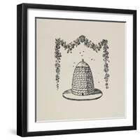 A Beehive With Floral Garland-Thomas Bewick-Framed Giclee Print