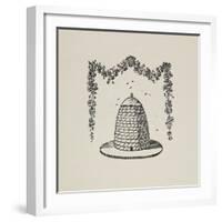 A Beehive With Floral Garland-Thomas Bewick-Framed Giclee Print