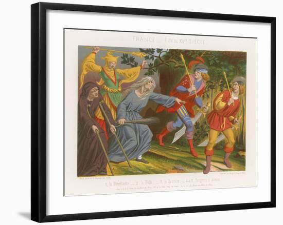 A Beggar, a Fool and a Witch Scare Off the Sergeants at Arms-null-Framed Giclee Print