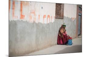 A Beggar Sits in the Street in Copacabana-Alex Saberi-Mounted Photographic Print