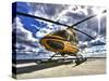 A Bell 407 Utility Helicopter On the Helipad of An Oil Rig-Stocktrek Images-Stretched Canvas