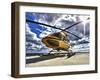 A Bell 407 Utility Helicopter On the Helipad of An Oil Rig-Stocktrek Images-Framed Photographic Print