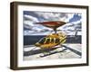 A Bell 407 Utility Helicopter On the Helipad of An Oil Rig-Stocktrek Images-Framed Photographic Print