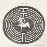 Centaur in a Labyrinth-A. Bell-Framed Art Print