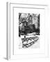 A Bench and Lamppost Snow in Central Park-Philippe Hugonnard-Framed Art Print