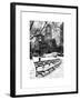 A Bench and Lamppost Snow in Central Park-Philippe Hugonnard-Framed Art Print