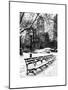 A Bench and Lamppost Snow in Central Park-Philippe Hugonnard-Mounted Art Print