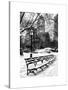 A Bench and Lamppost Snow in Central Park-Philippe Hugonnard-Stretched Canvas