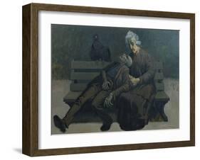 A Bench in Paris, 1960-Osmund Caine-Framed Giclee Print